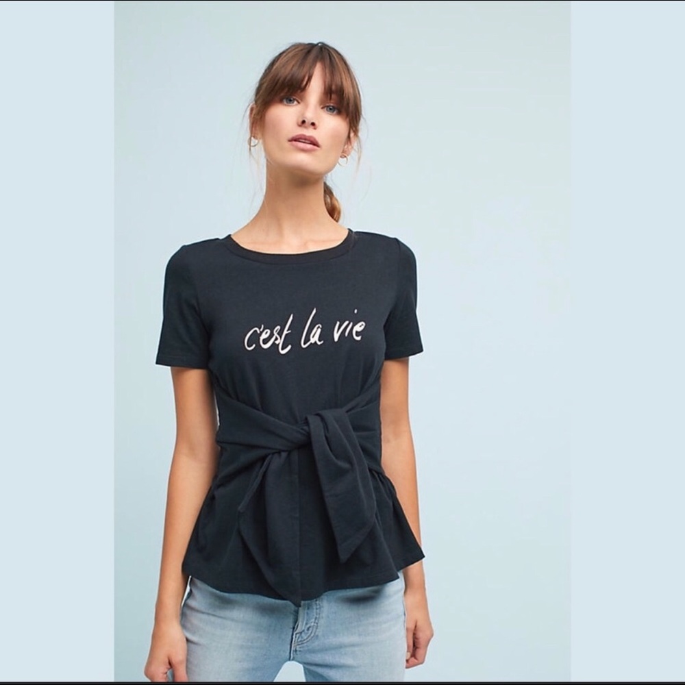 Anthropologie “C’est la vie” Top